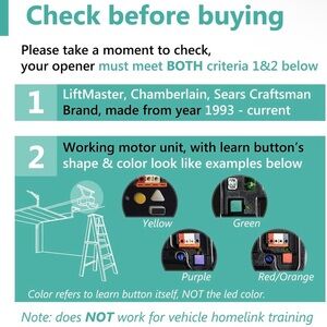 LiftMaster Garage Door Opener Control Panel - Yellow, Green, Purple, Red